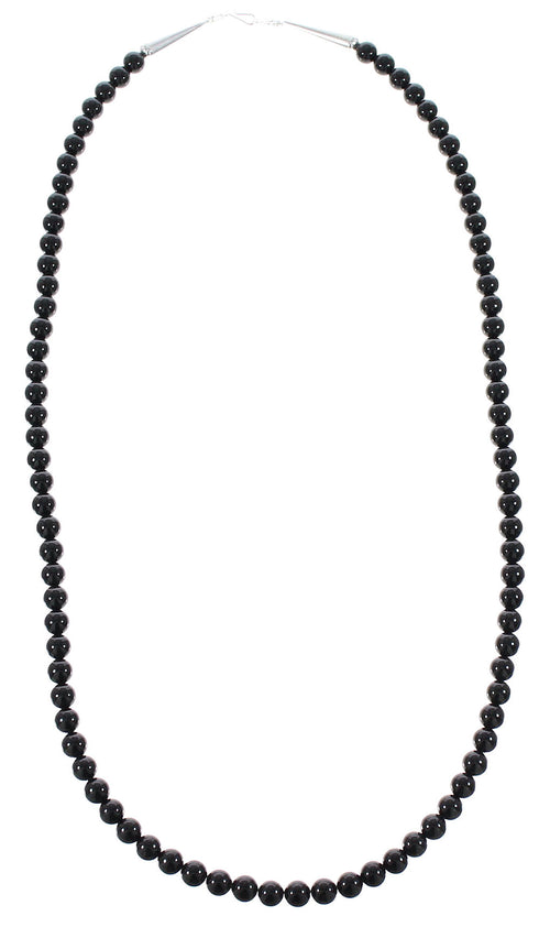 Sterling Silver Onyx Southwest Bead Necklace AX98138